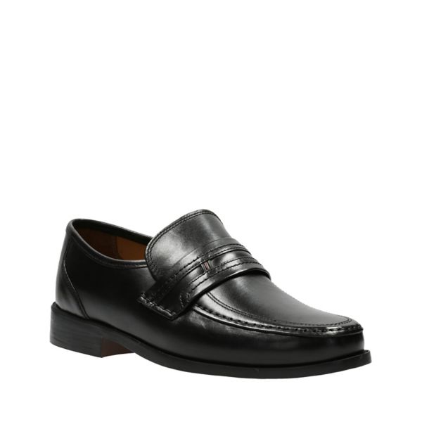 Clarks Mens Astute Drop Loafers Black | CA-5946270